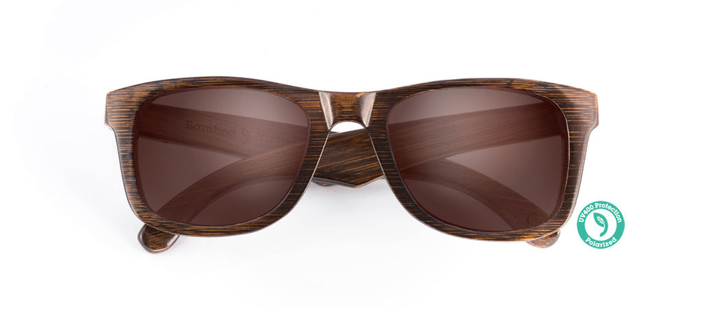 SHINU Wooden Polarized Sunglasses – Bamboo Frame, UV400 Anti-Glare, Grey Lens