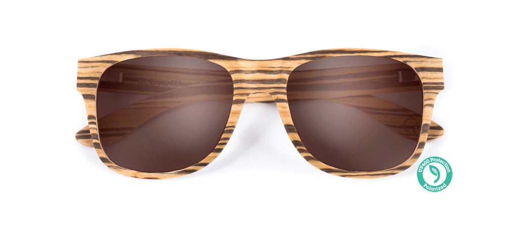 Wooden Sunglasses - TALLOW ▴ ZEBRAWOOD